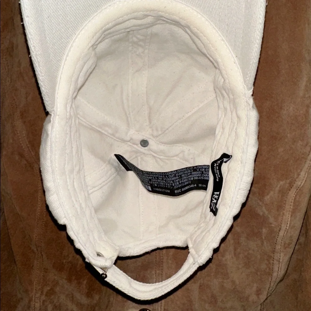Zara Cream Baseball Cap